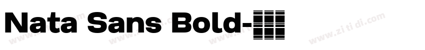 Nata Sans Bold字体转换